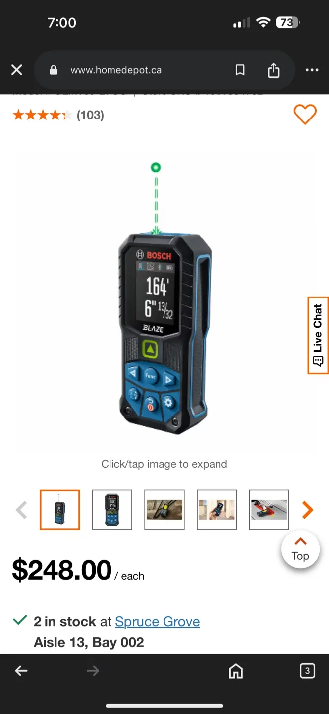 Bosch Blaze Laser Distance Measurer image indicator(3)