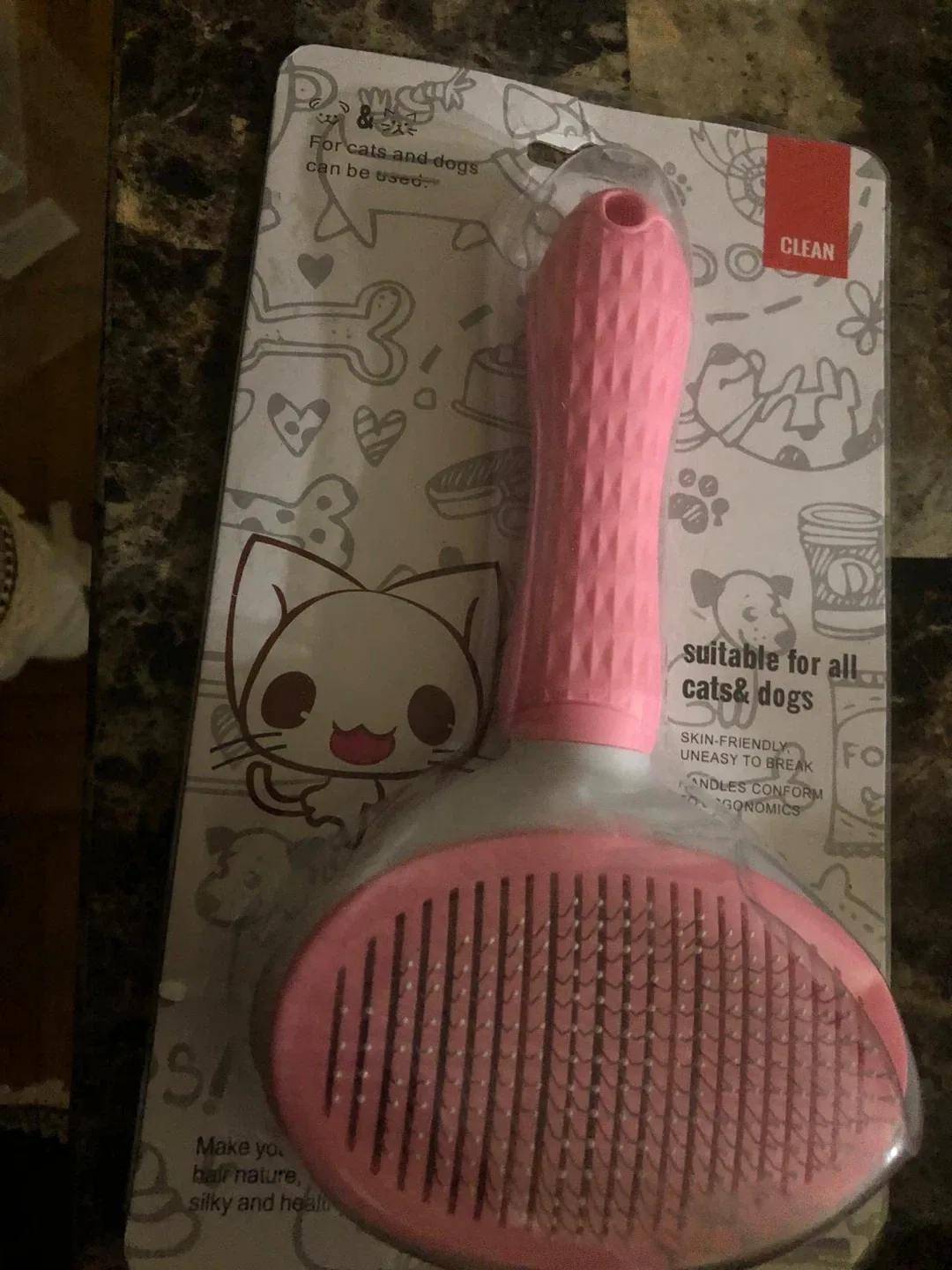 Pet Grooming Brush for Cats & Dogs - Pink image indicator(4)