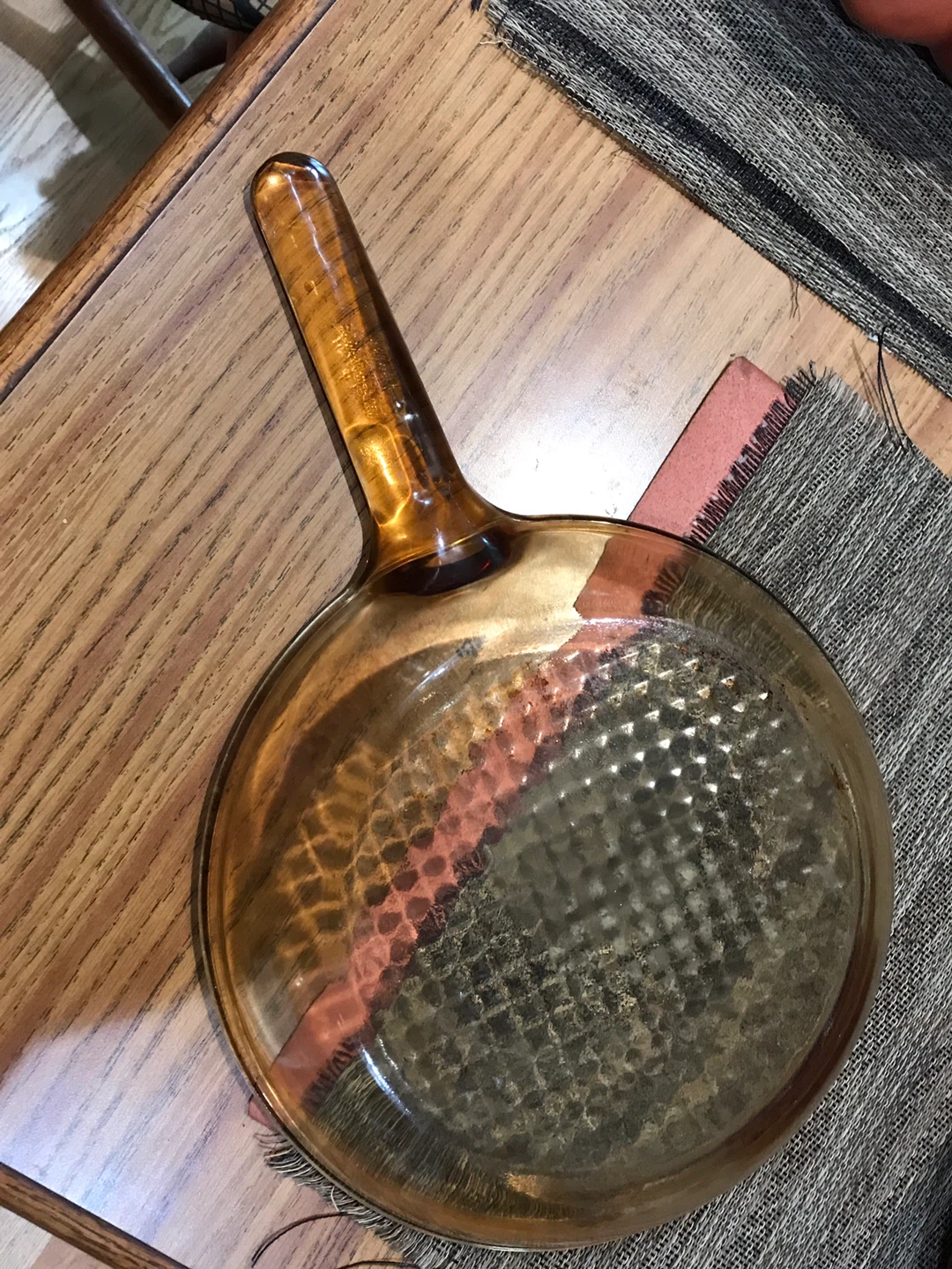 Visions Amber Glass Skillet 10” - photo 3