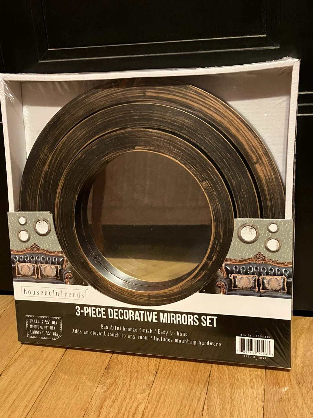 Household Trends 3-Piece Decorative Mirrors Set - New