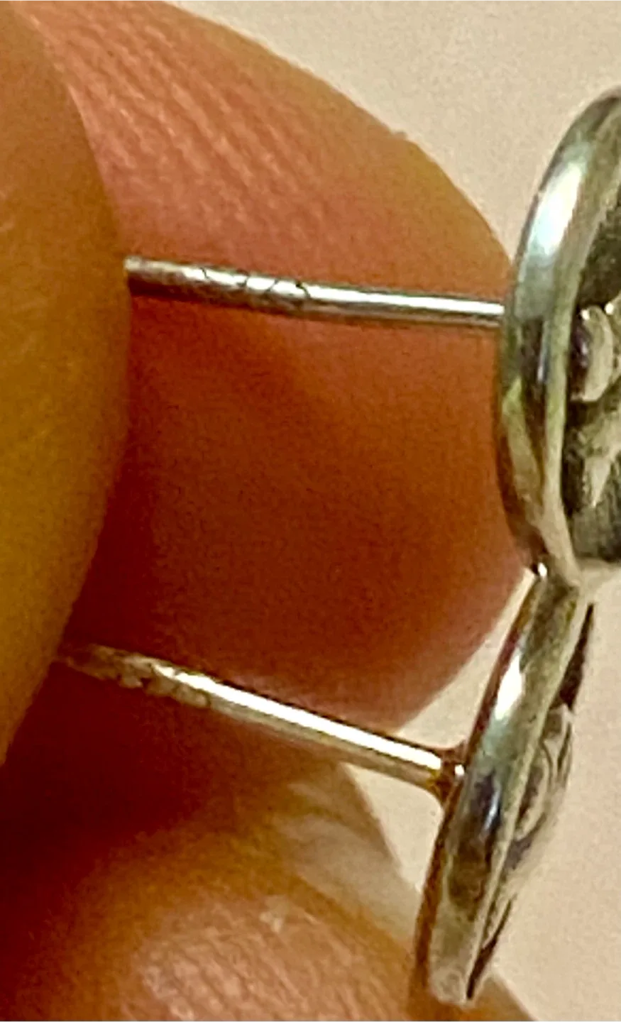 Silver 925 Praying Hands Stud Earrings image indicator(3)