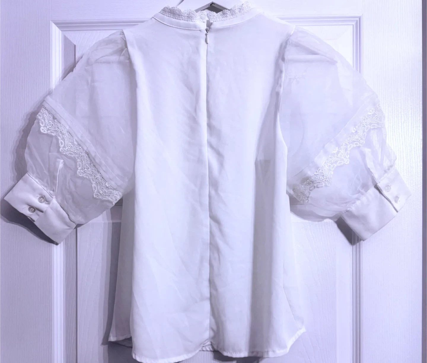 Design by Rookie White Blouse with Lace Detail image indicator(3)