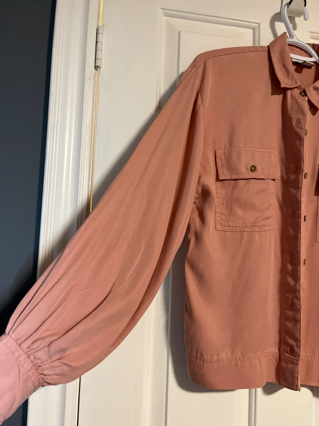 Topshop Pink Long Sleeve Shirt - UK Size 8 - photo 2