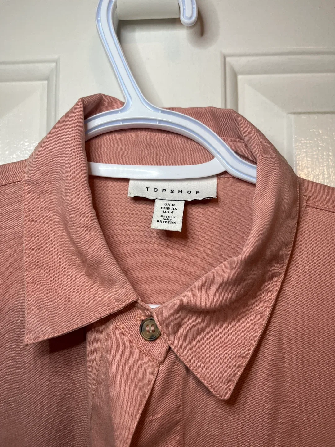 Topshop Pink Long Sleeve Shirt - UK Size 8 image indicator(3)