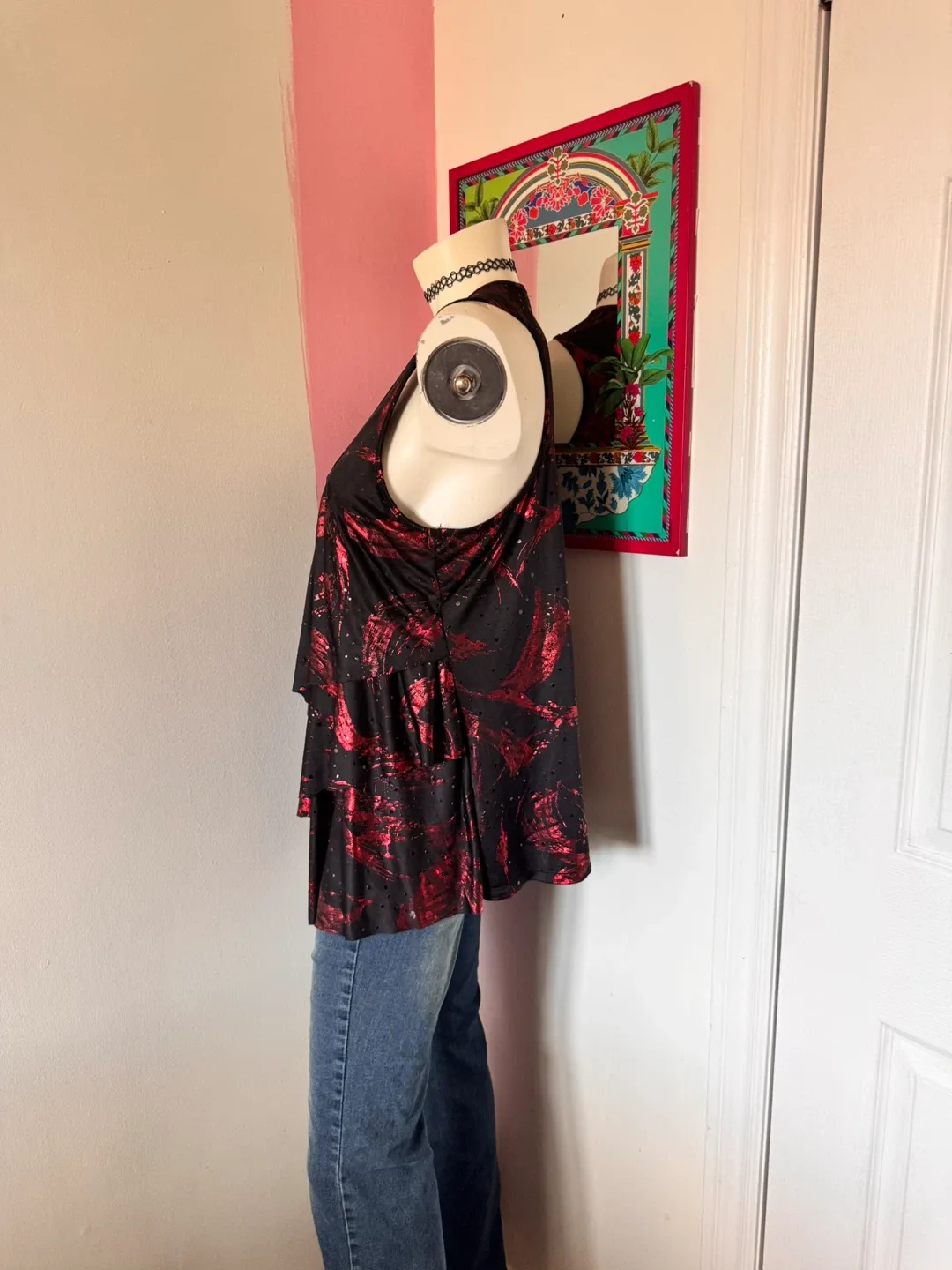 Red and Black Sequin Top image indicator(5)