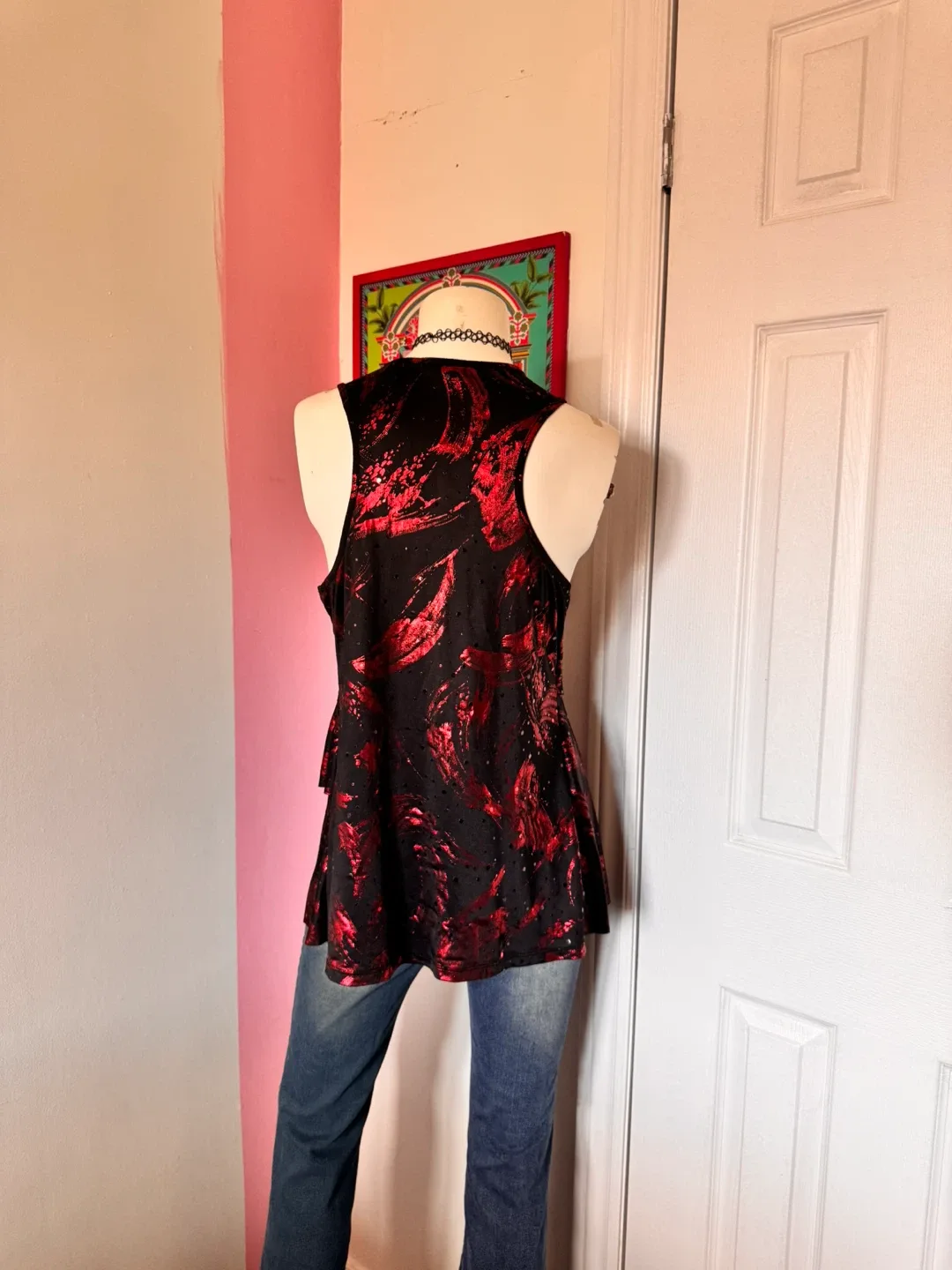 Red and Black Sequin Top image indicator(3)