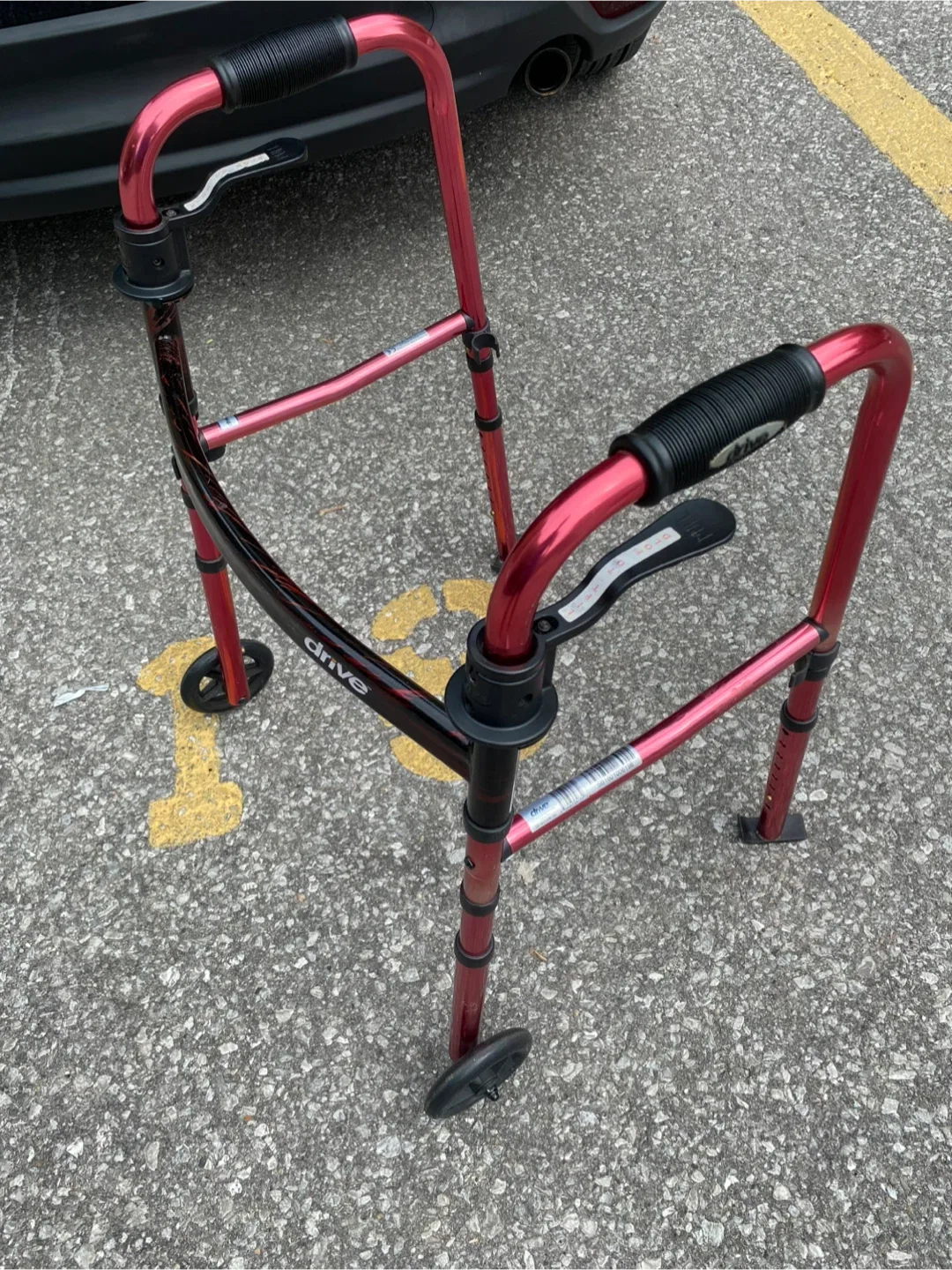 Drive Folding Walker with Handbrakes  - Red image indicator(2)
