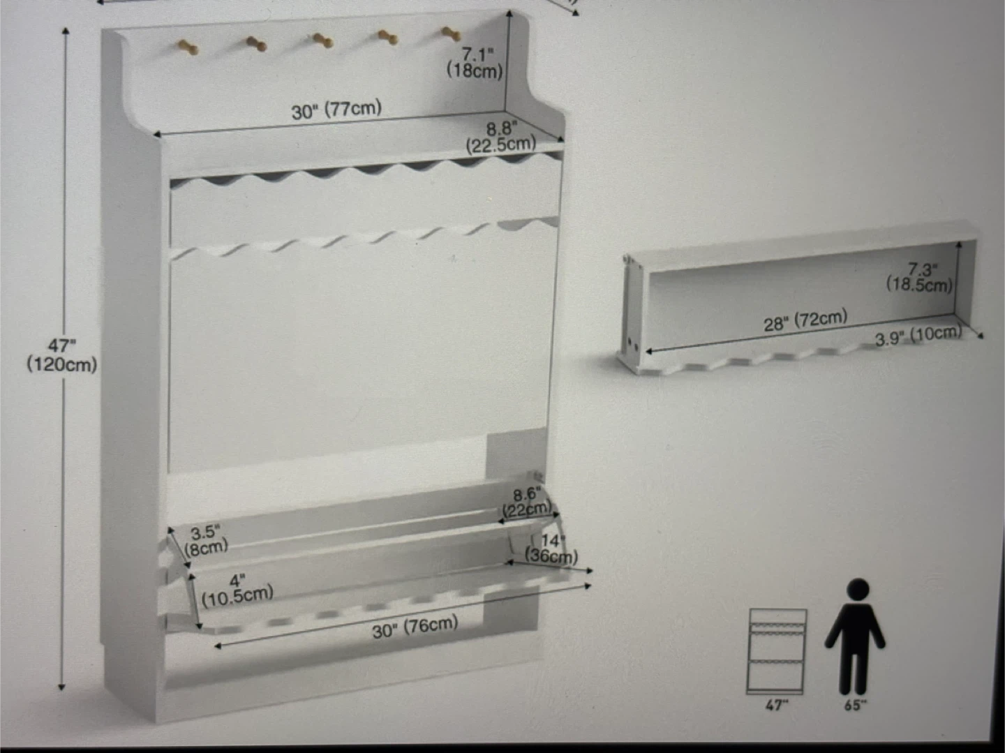 IEkA  H0112 White Shoe Cabinet - photo 3