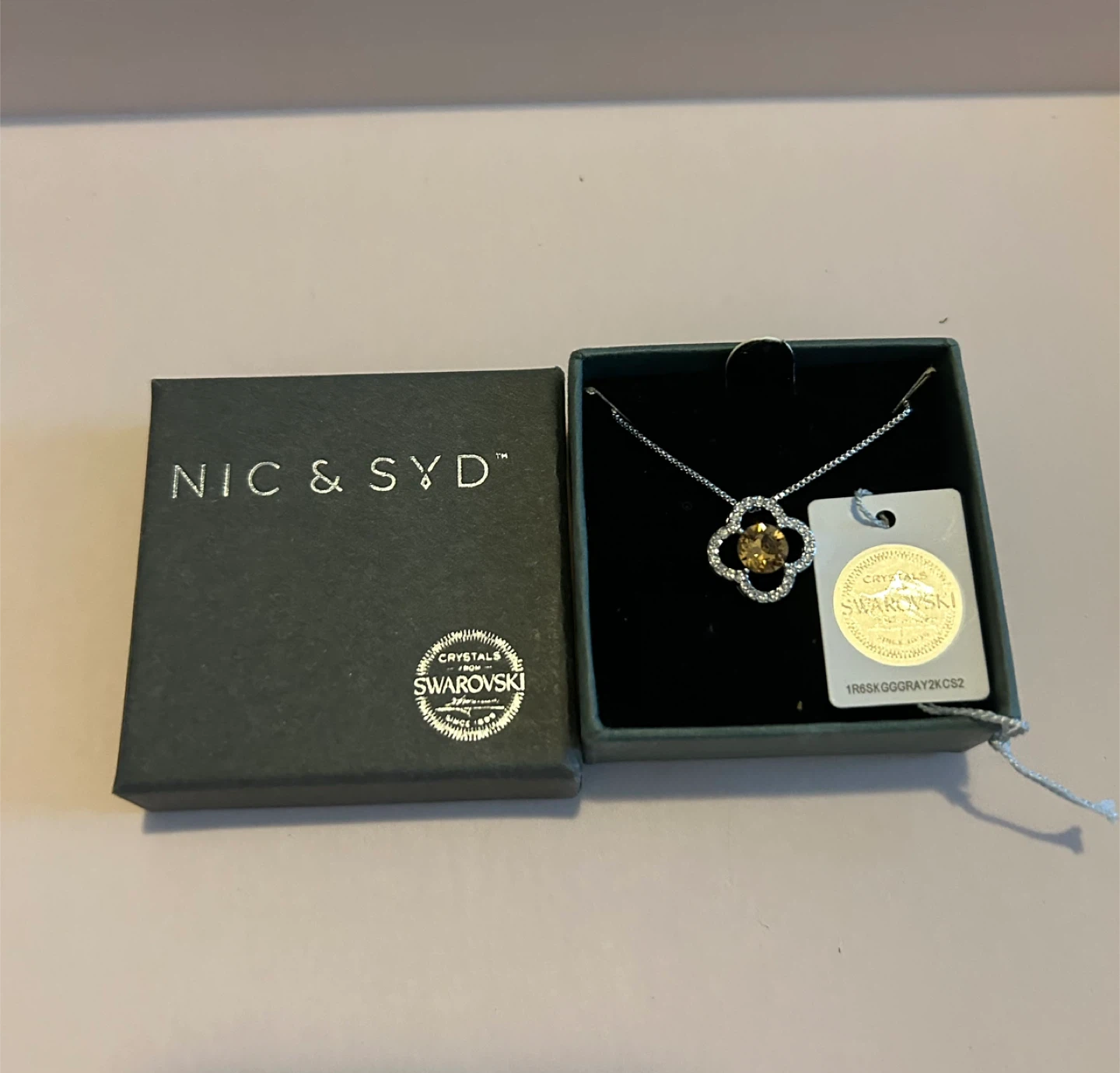 Nic & Syd Swarovski Topaz Crystal Necklace