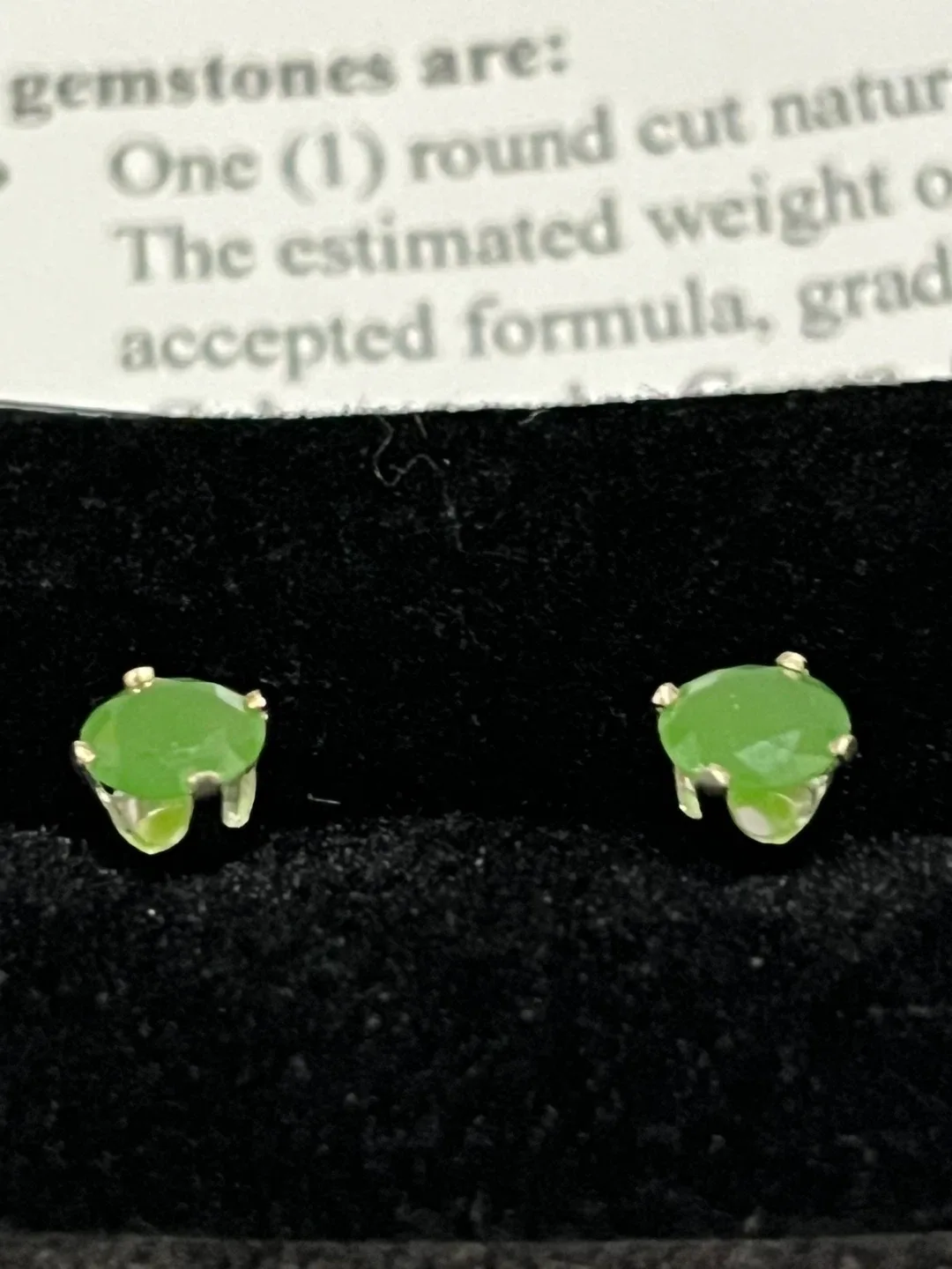 Jade Stud Earrings, 14K White Gold