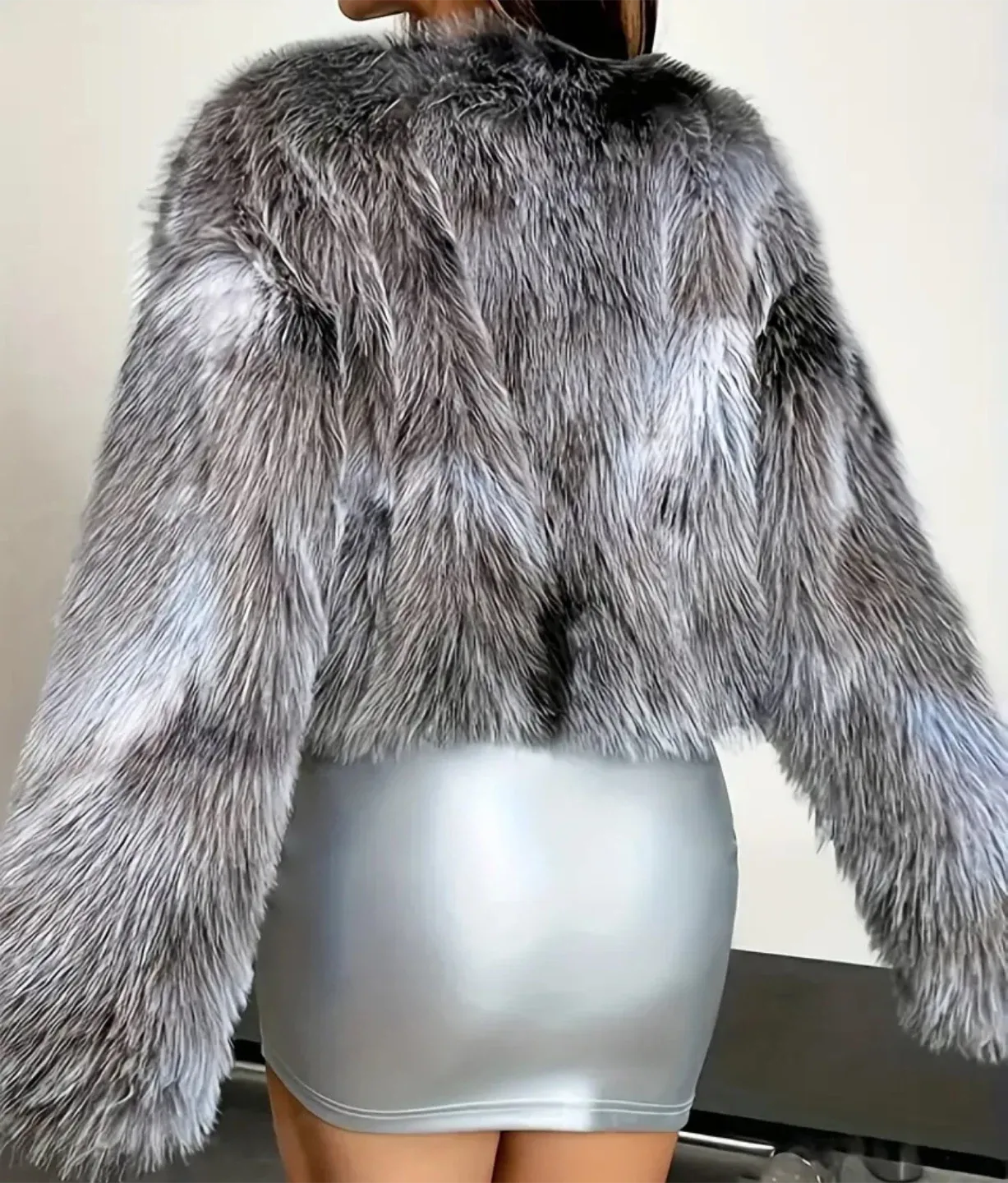 Faux Fur Cropped Jacket image indicator(2)