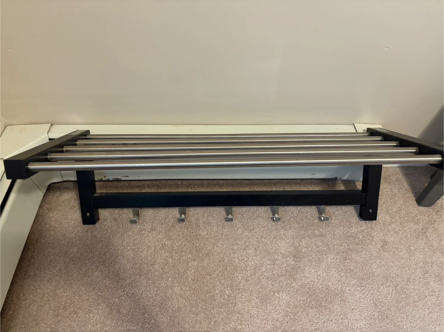 Wall Mounted Coat Rack with Shelf