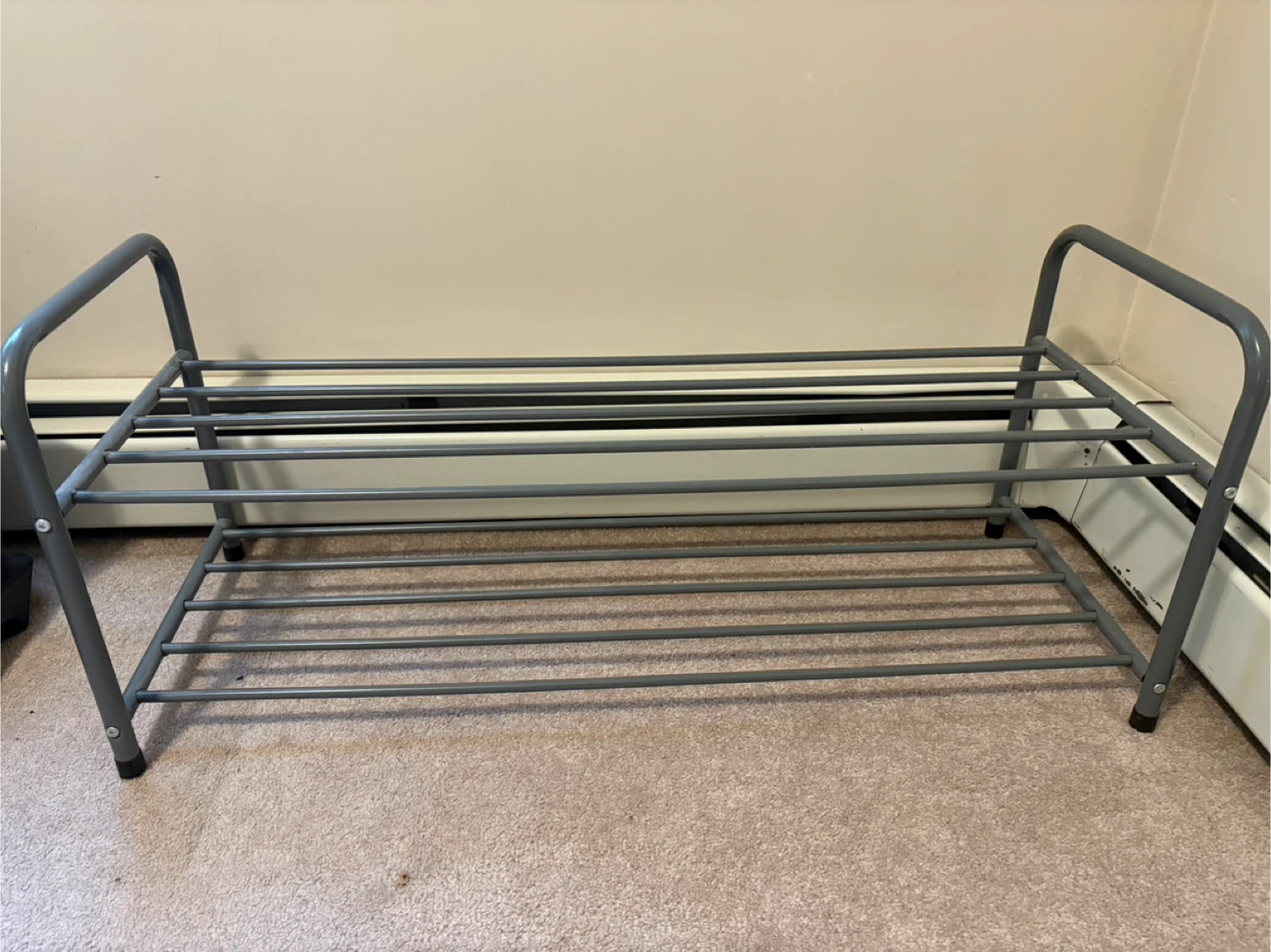 Metal Shoe Rack - Grey