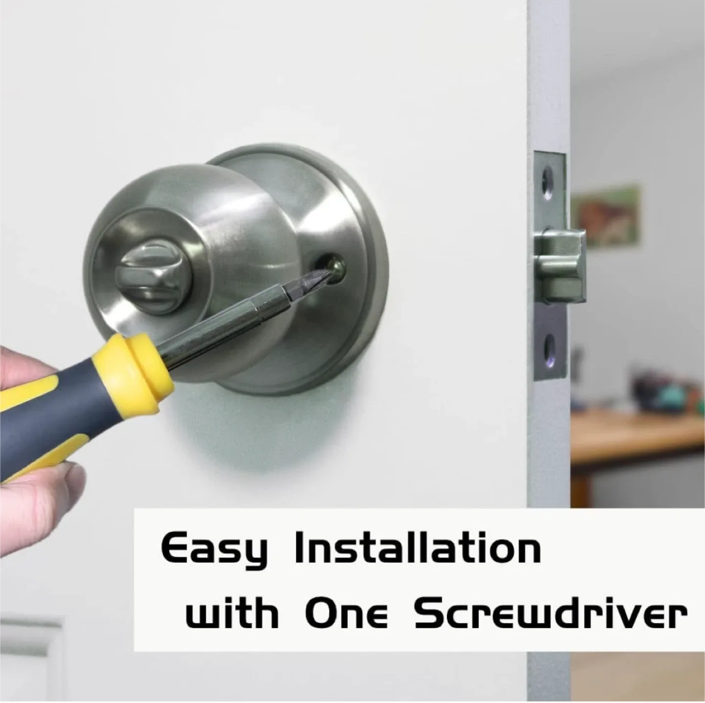 Satin Nickel Entrance Door Knob image indicator(7)