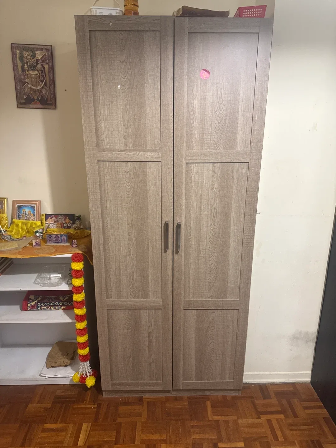 Wooden Wardrobe with Shelves