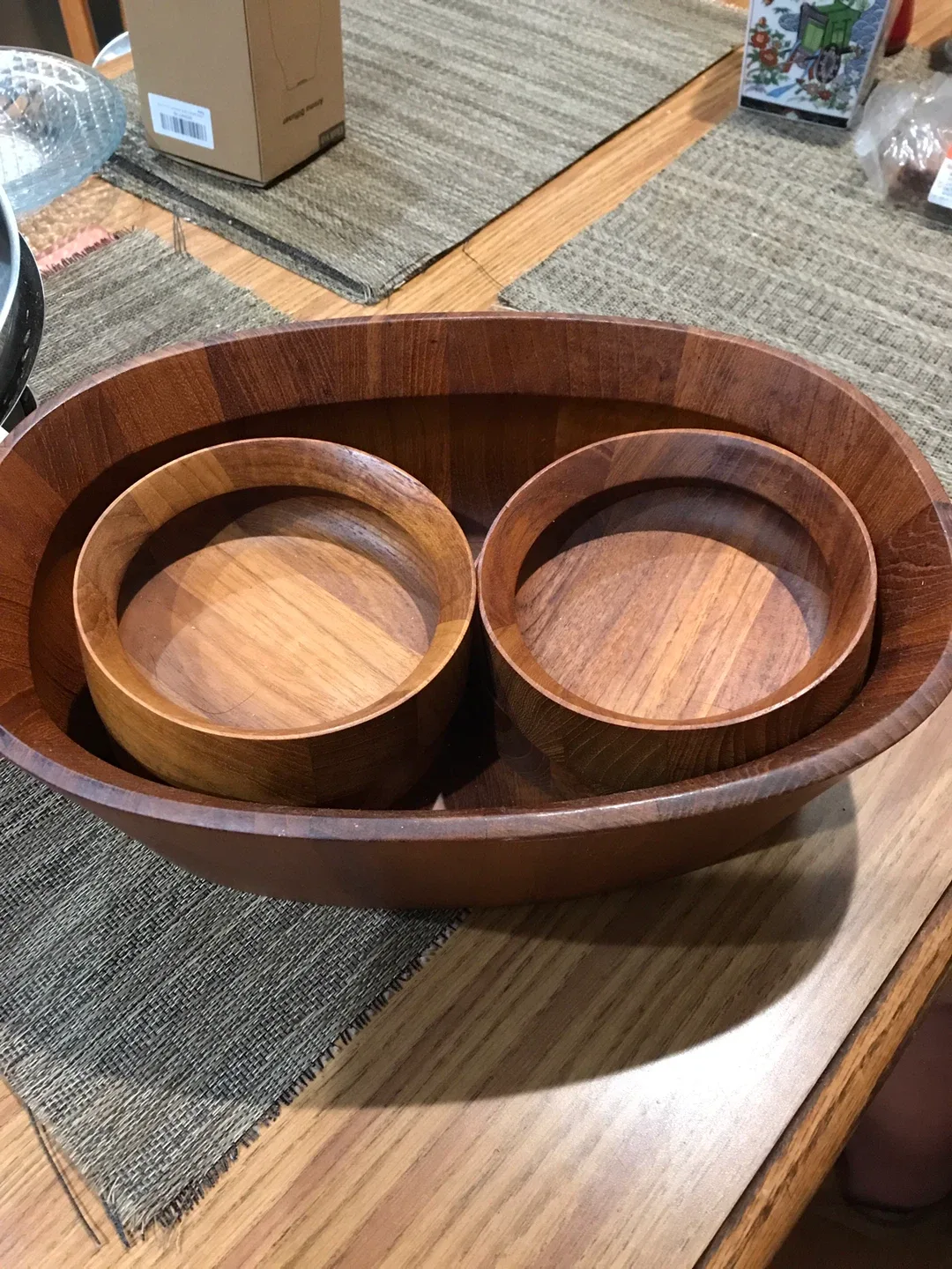 Dansk Designs Denmark Teak Wood Bowl Set
