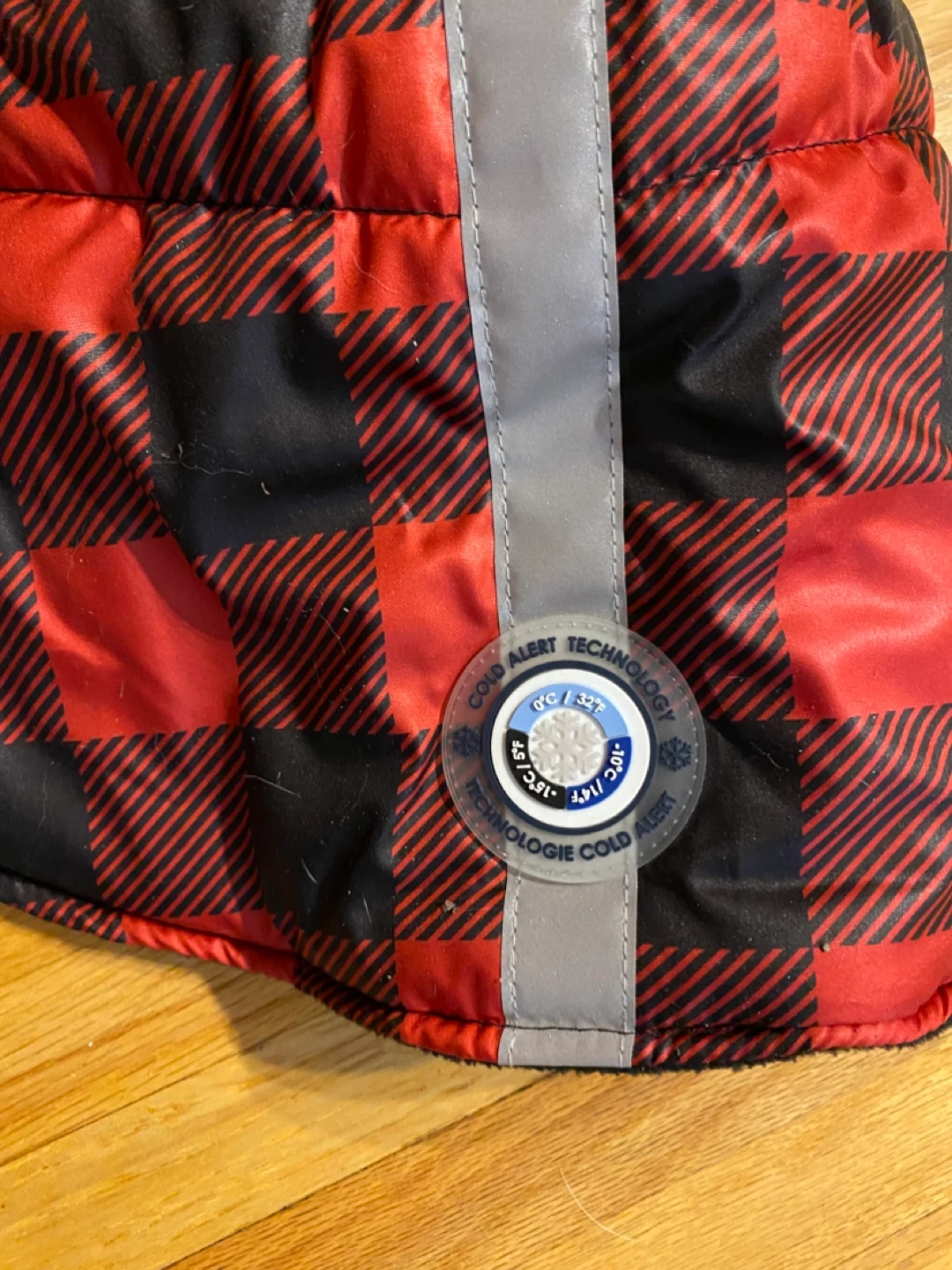 Silver Paw L/XL Dog Coat - Red & Black Plaid - photo 2