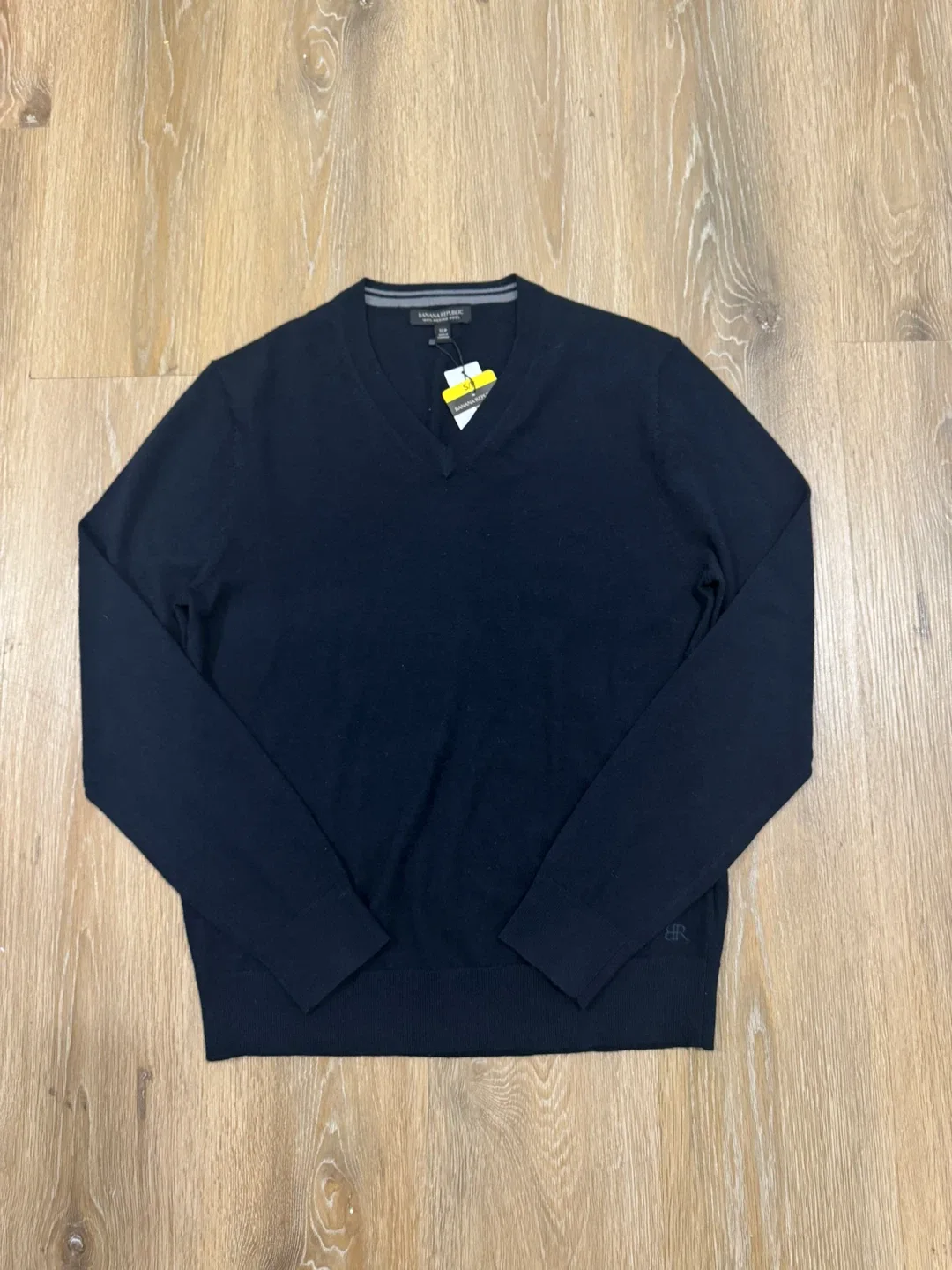 Banana Republic Merino Wool Mens Black Sweater Size Small thumbnail