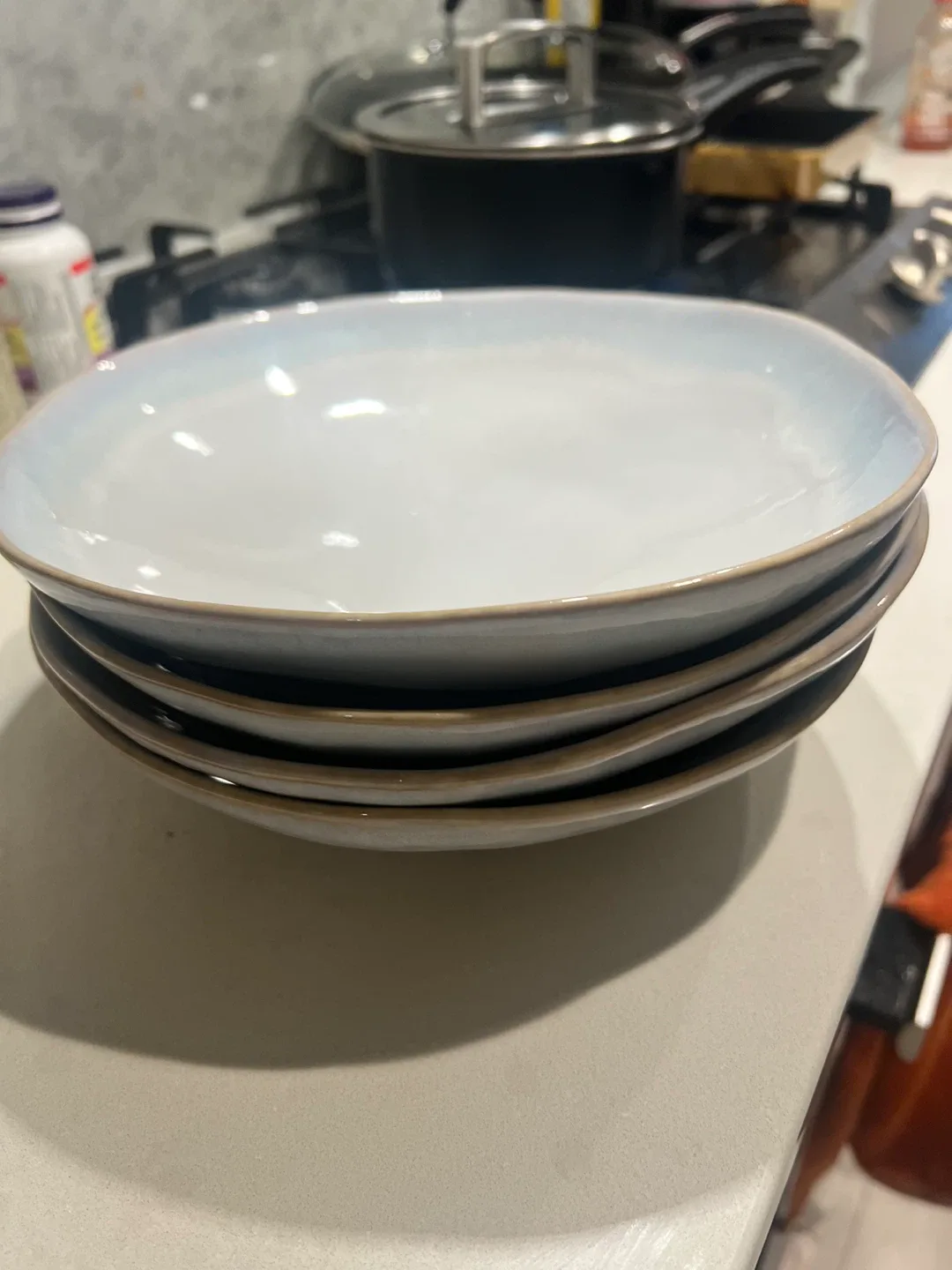 Set of 4 Pottery Dinner Plates image indicator(2)