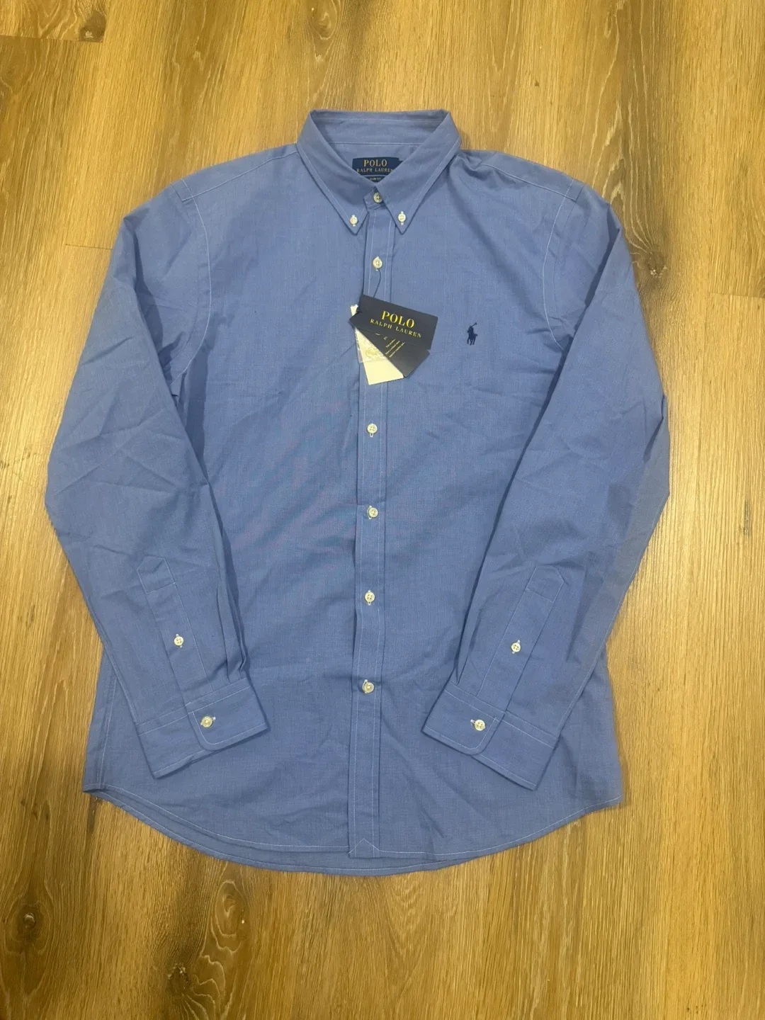 Ralph Lauren Mens Light Blue Dress Shirt Slim Fit Size Large thumbnail