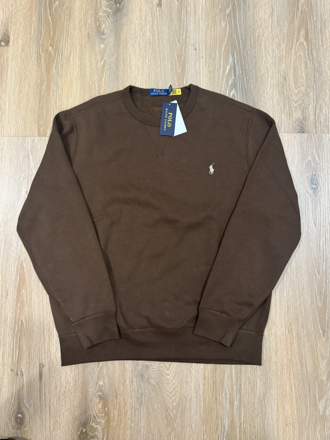 Ralph Lauren Mens Brown Crewneck Shirt Size Large thumbnail