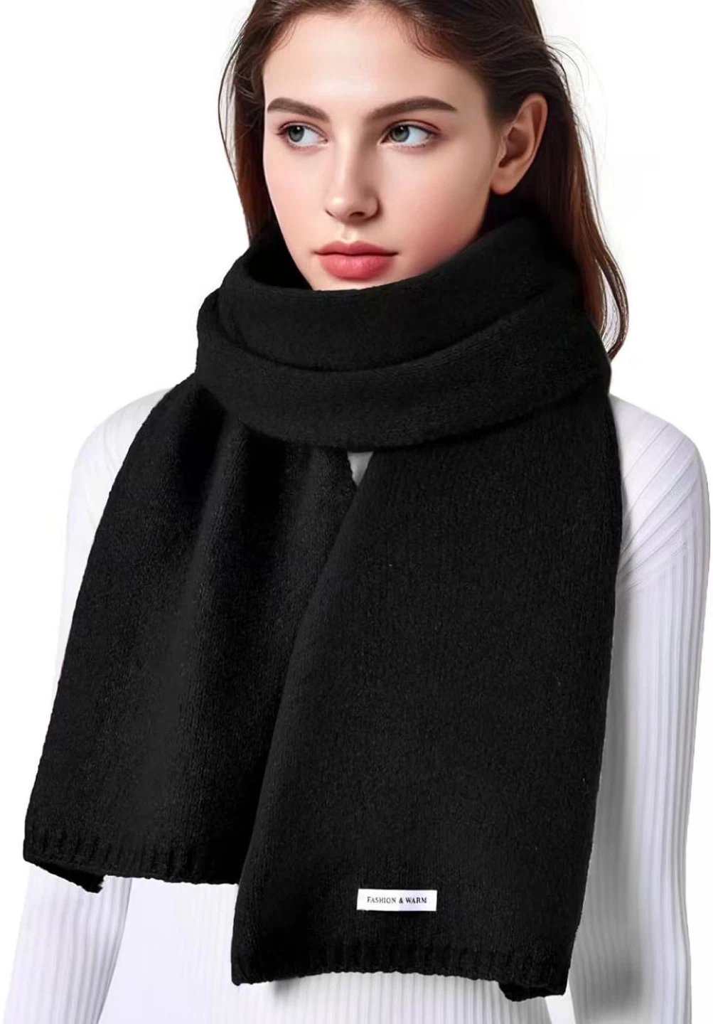 Fashion & Warm Black Scarf - New