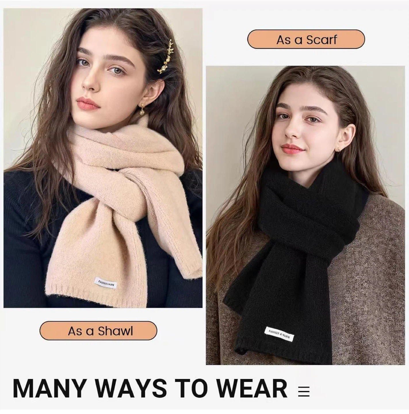 Fashion & Warm Black Scarf - New - photo 5