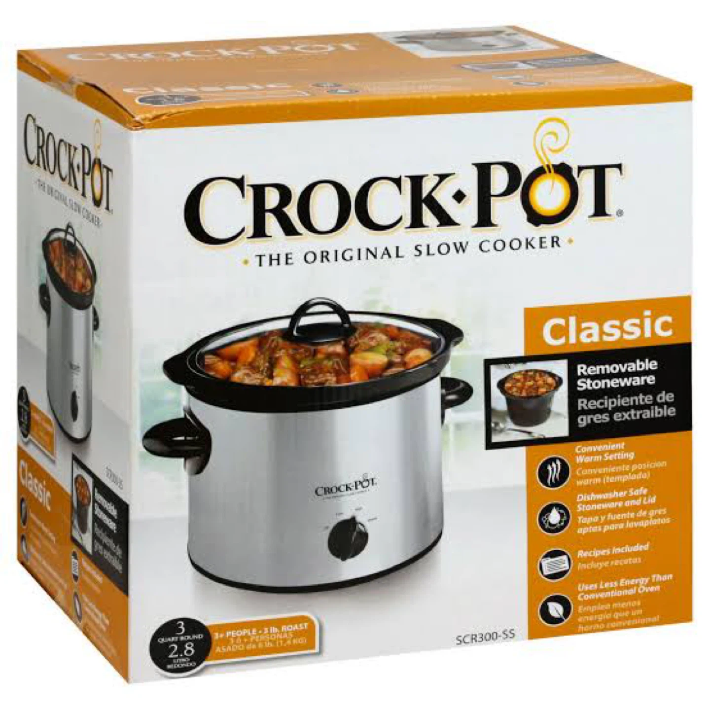 Brand New - Crock-Pot SCR300-SS 3-Quart Slow Cooker