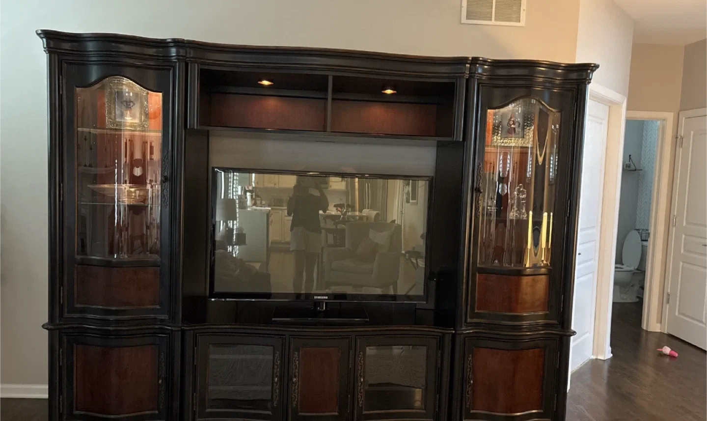 Large Black Entertainment Center image indicator(2)