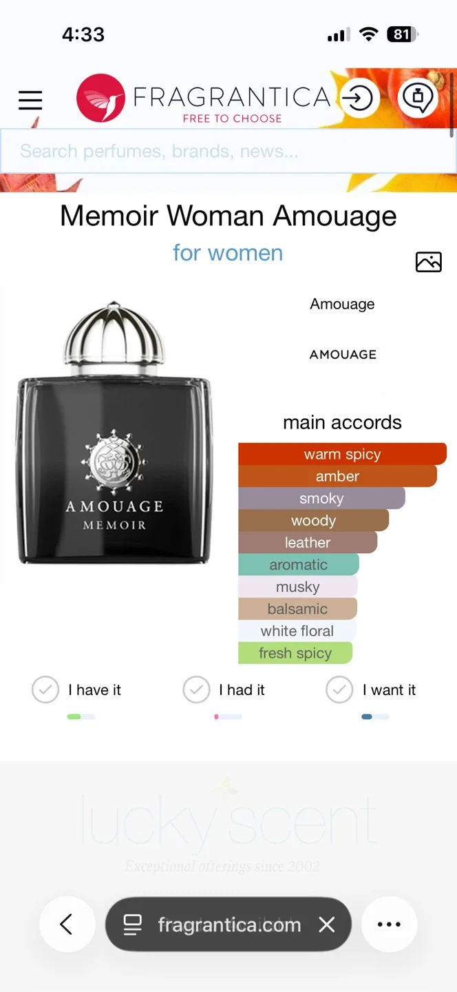 Amouage Memoir Woman Perfume image indicator(2)