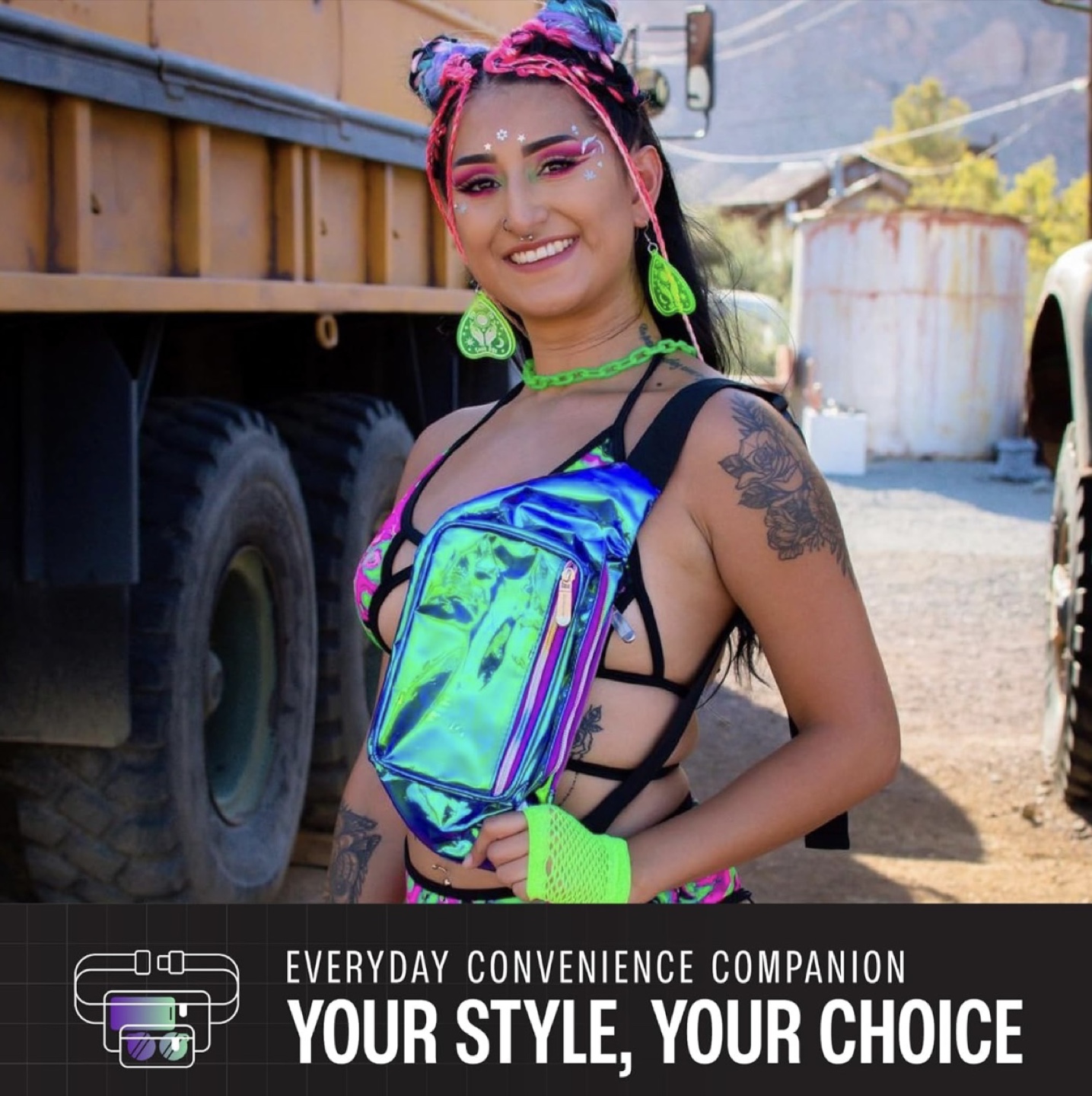 Sojourner Holographic Rave Fanny/Waist Bag - photo 3