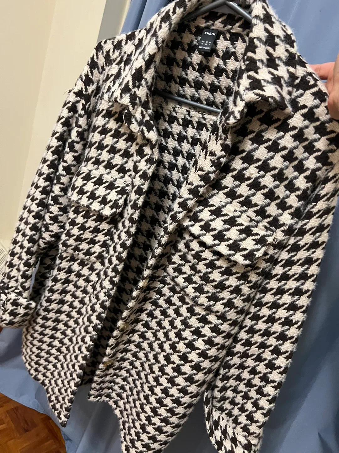 Houndstooth Shirt Jacket