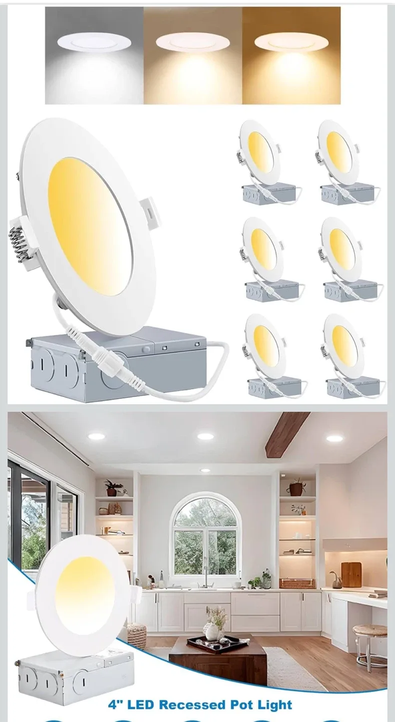6 LED Recessed Light 4" Type