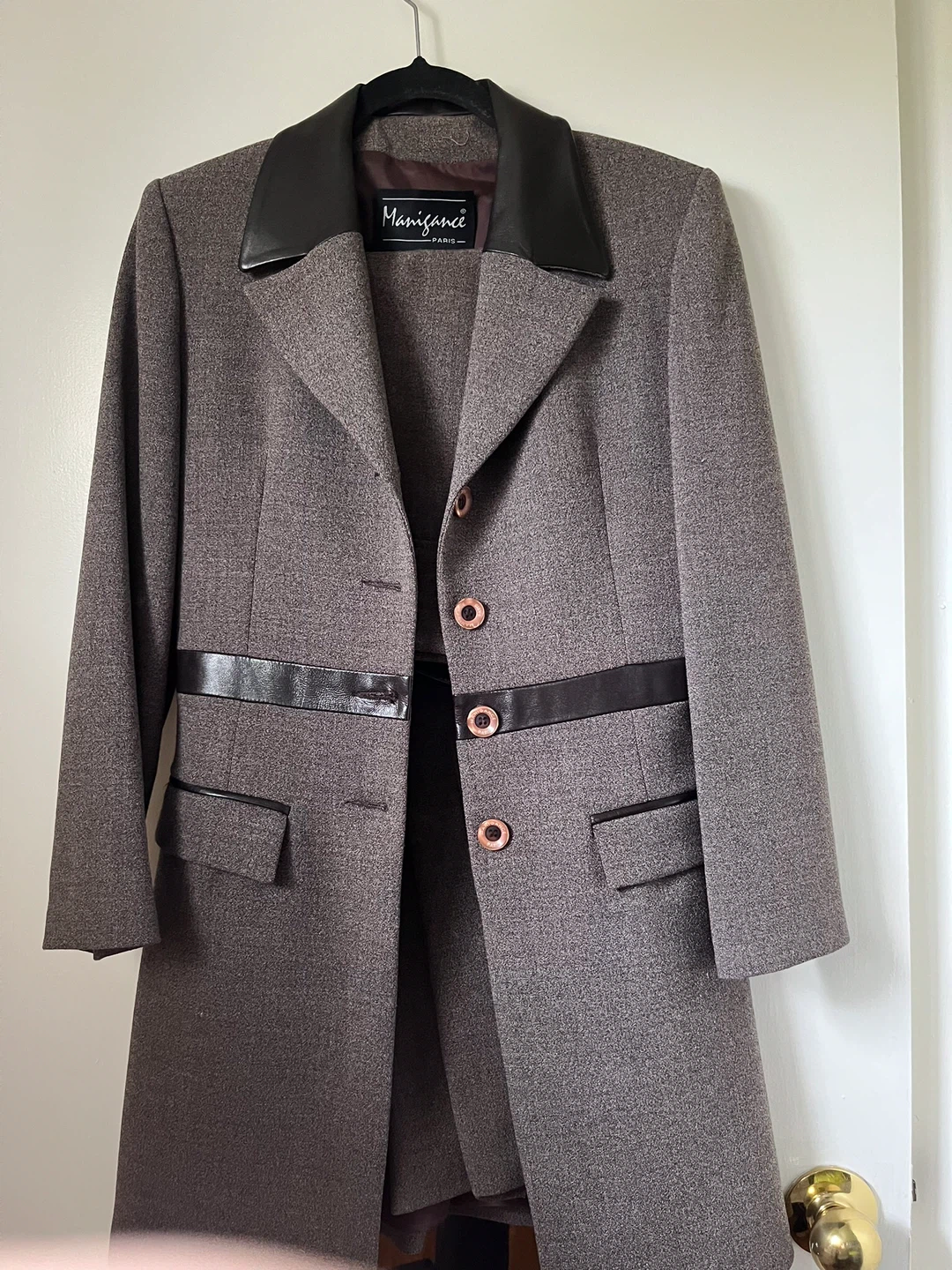 Maniganse Paris Brown jacket suit Size S
