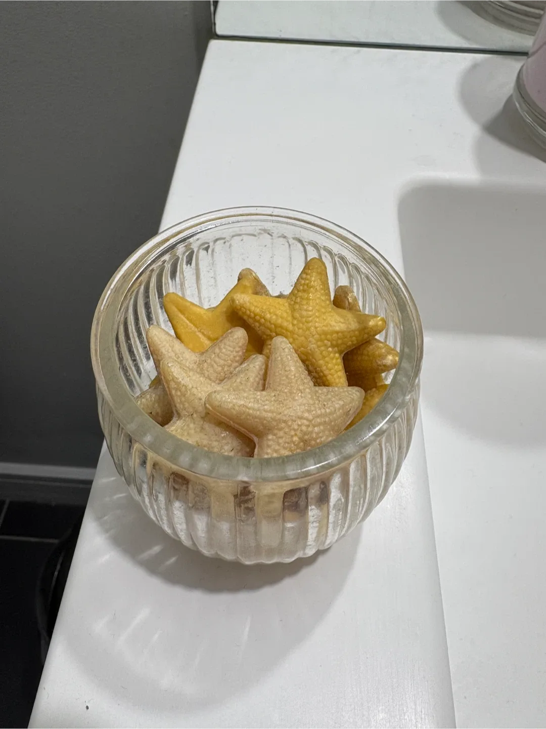 Starfish Shaped Soaps in Glass Container