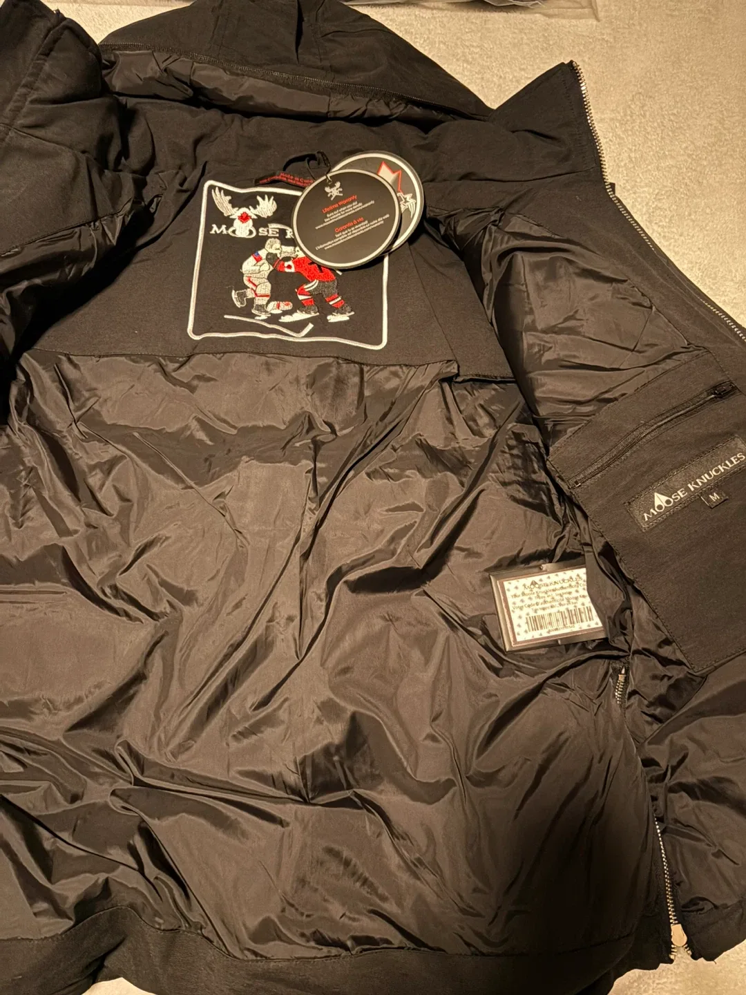 Moose Knuckles Black Down puffer Jacket image indicator(2)