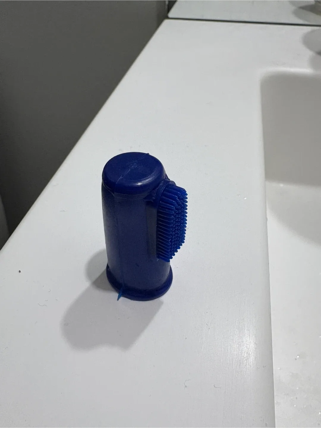 Blue Finger Toothbrush for Pets