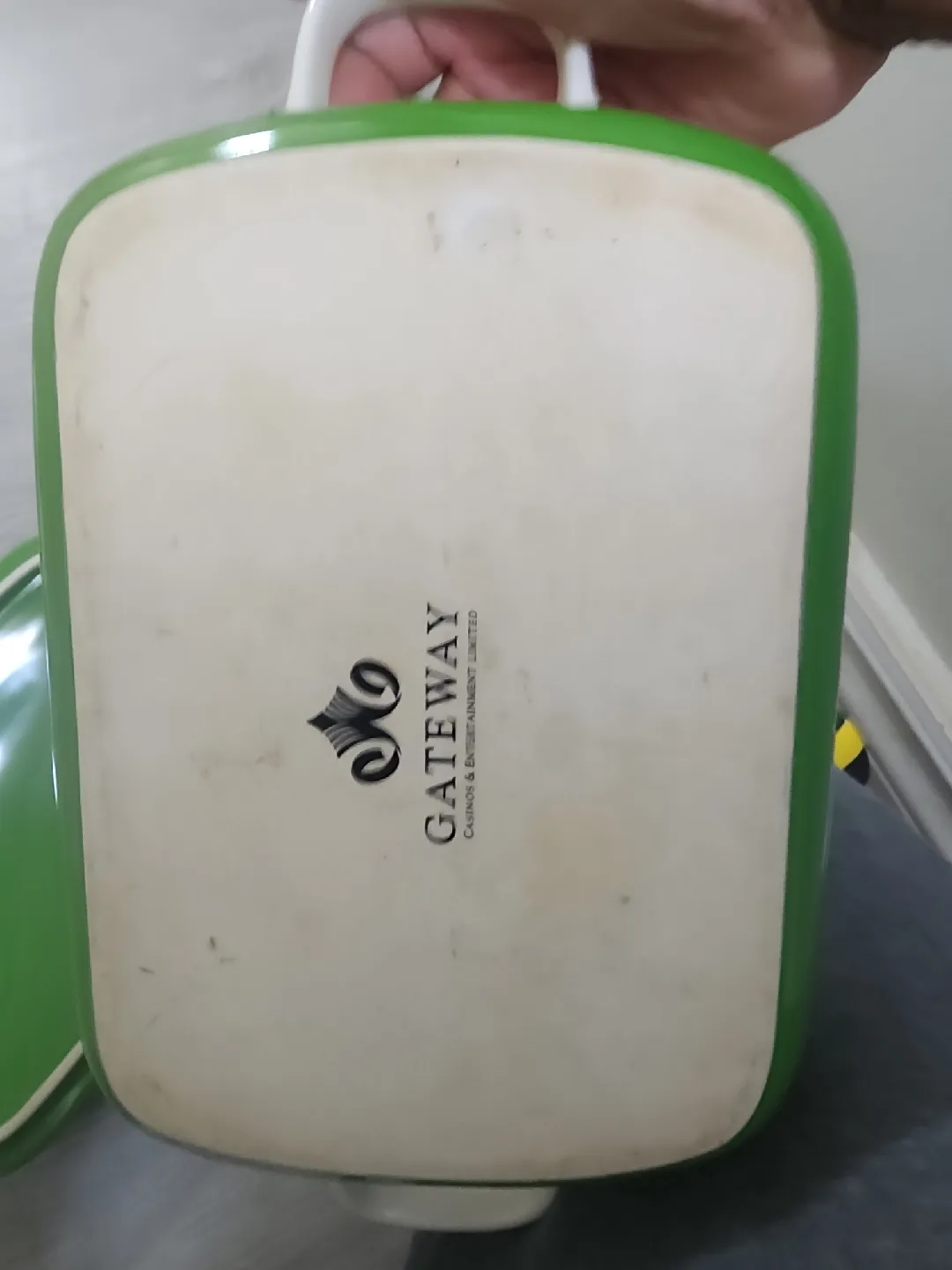 Vintage Green & Cream Enamel Casserole Dishes (Set of 2) image indicator(7)