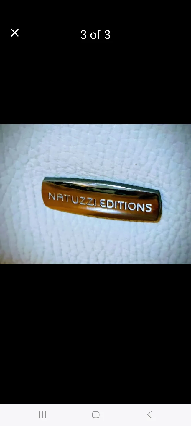 Free delivery Natuzzi Editions White Leather Sofa image indicator(3)