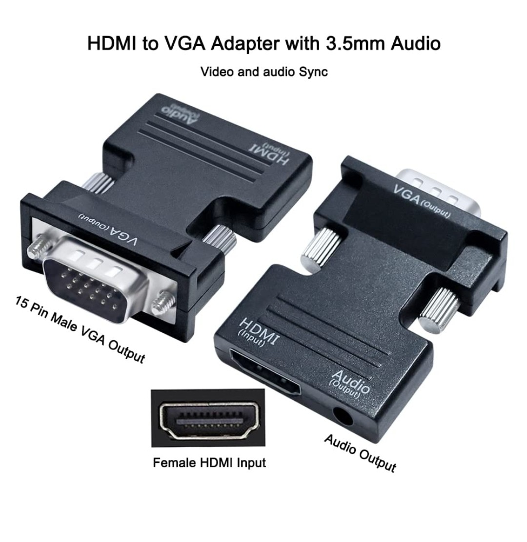 HDMI to VGA Adapter with 3.5mm Audio Port - photo 4