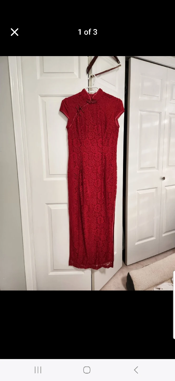 Red Lace Cheongsam Dress - photo 3
