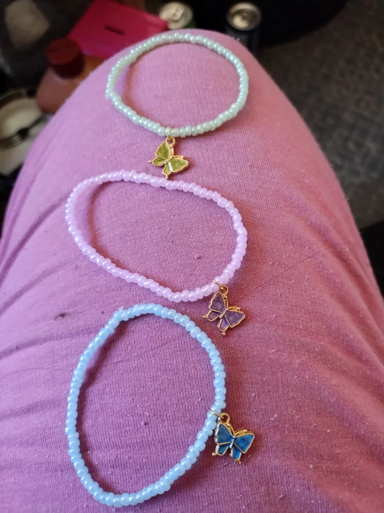 Butterfly Beaded Bracelets - Set of 5 image indicator(2)