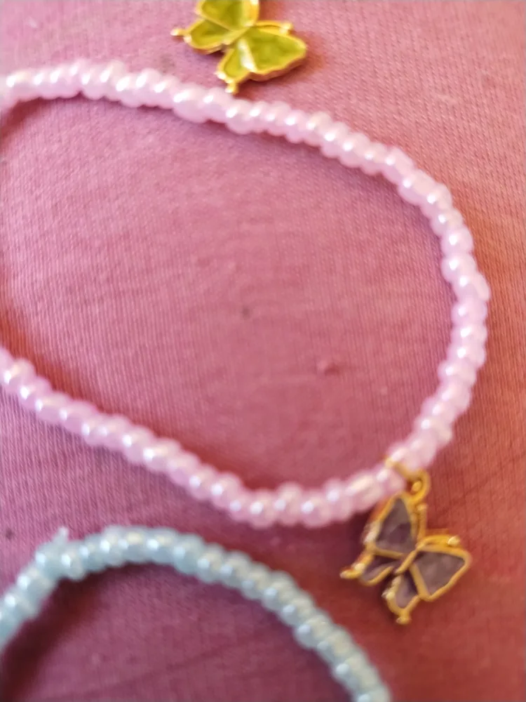 Butterfly Beaded Bracelets - Set of 5 image indicator(6)