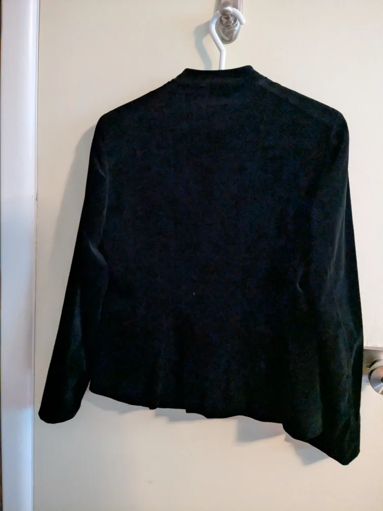 Anne Klein Black Velvet Jacket - Size 6 image indicator(3)