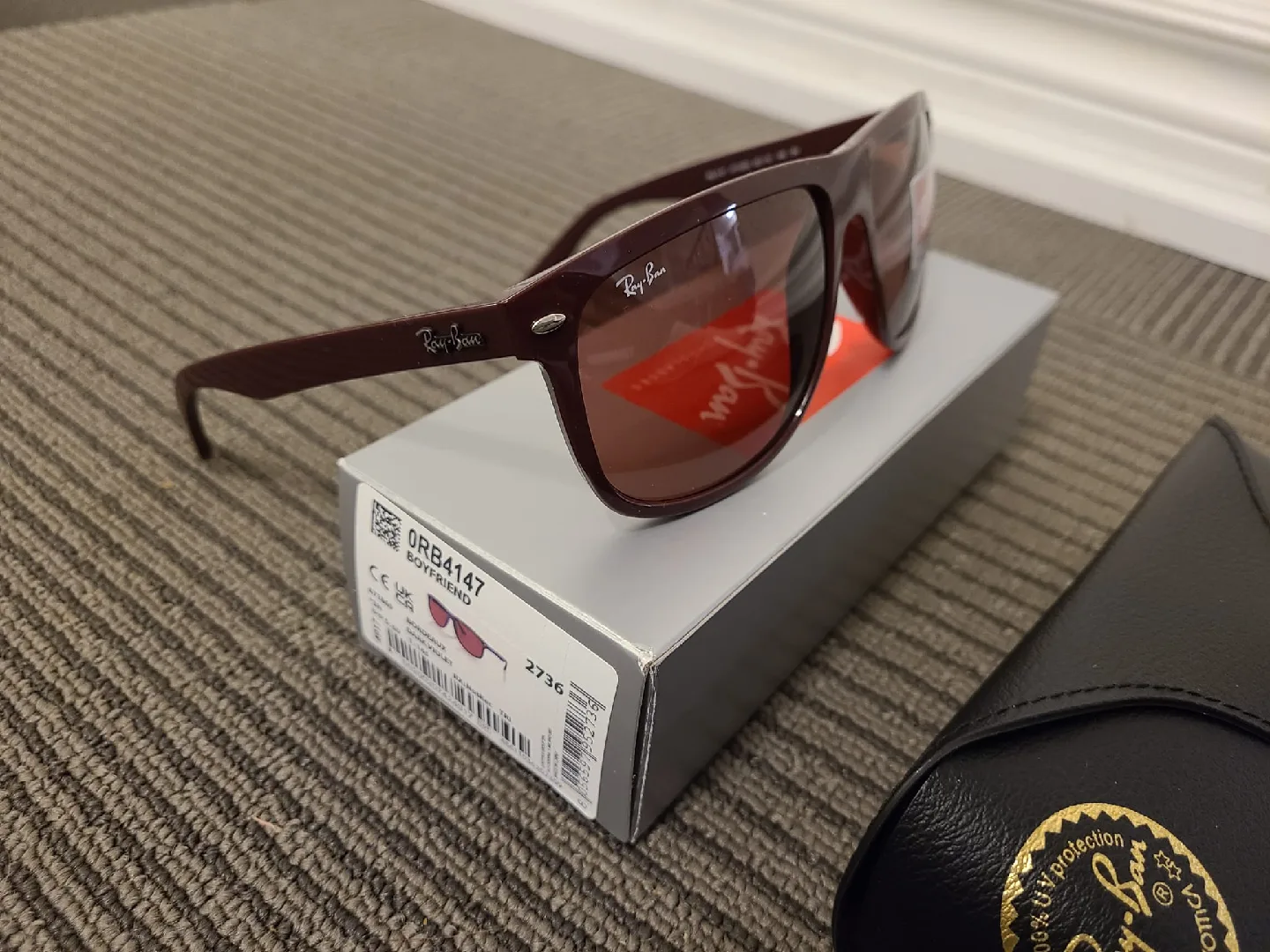 Ray-Ban ORB4147 Boyfriend Dark Violet Sunglasses image indicator(5)