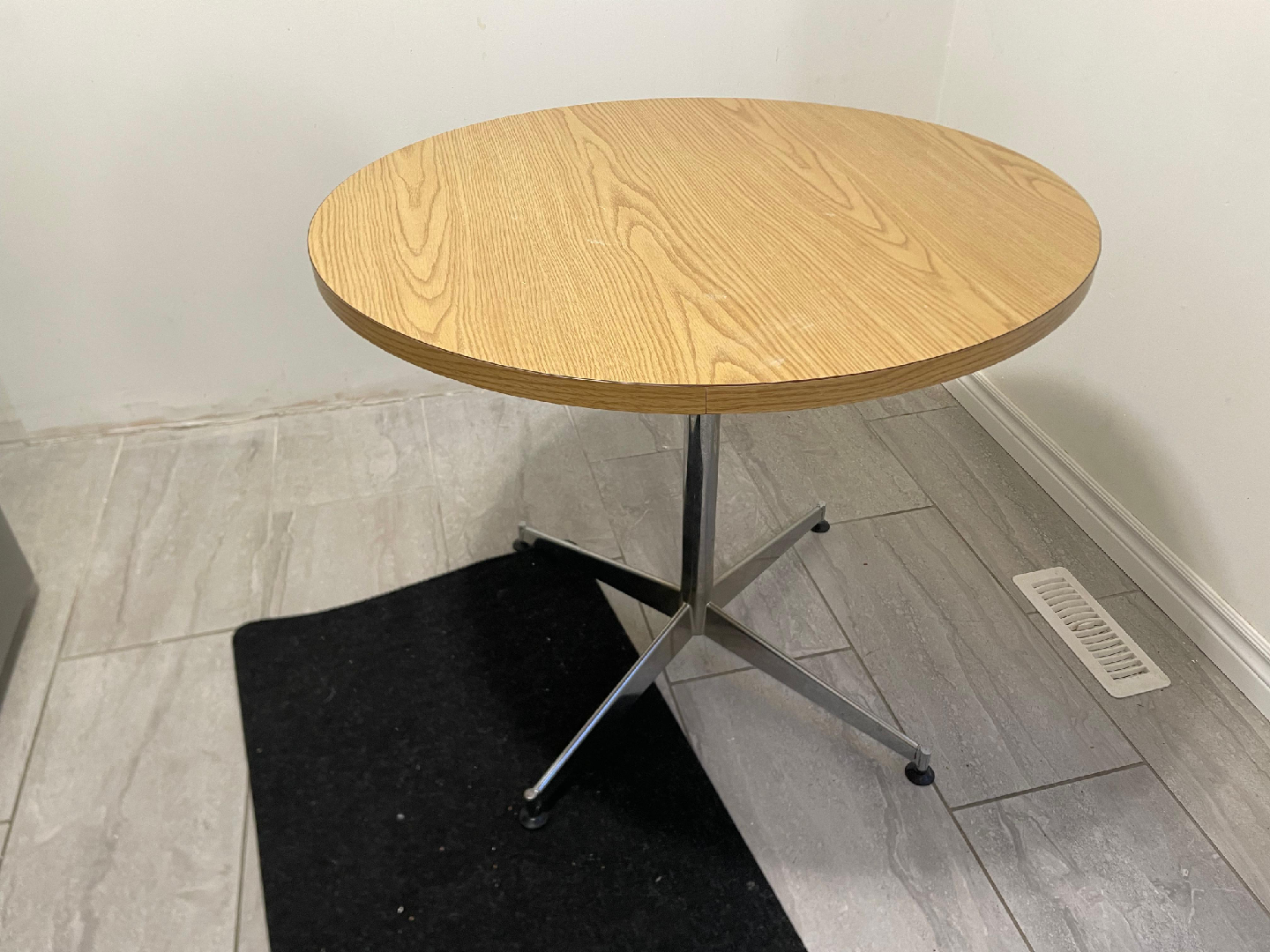 Round Side Table - Wood & Metal