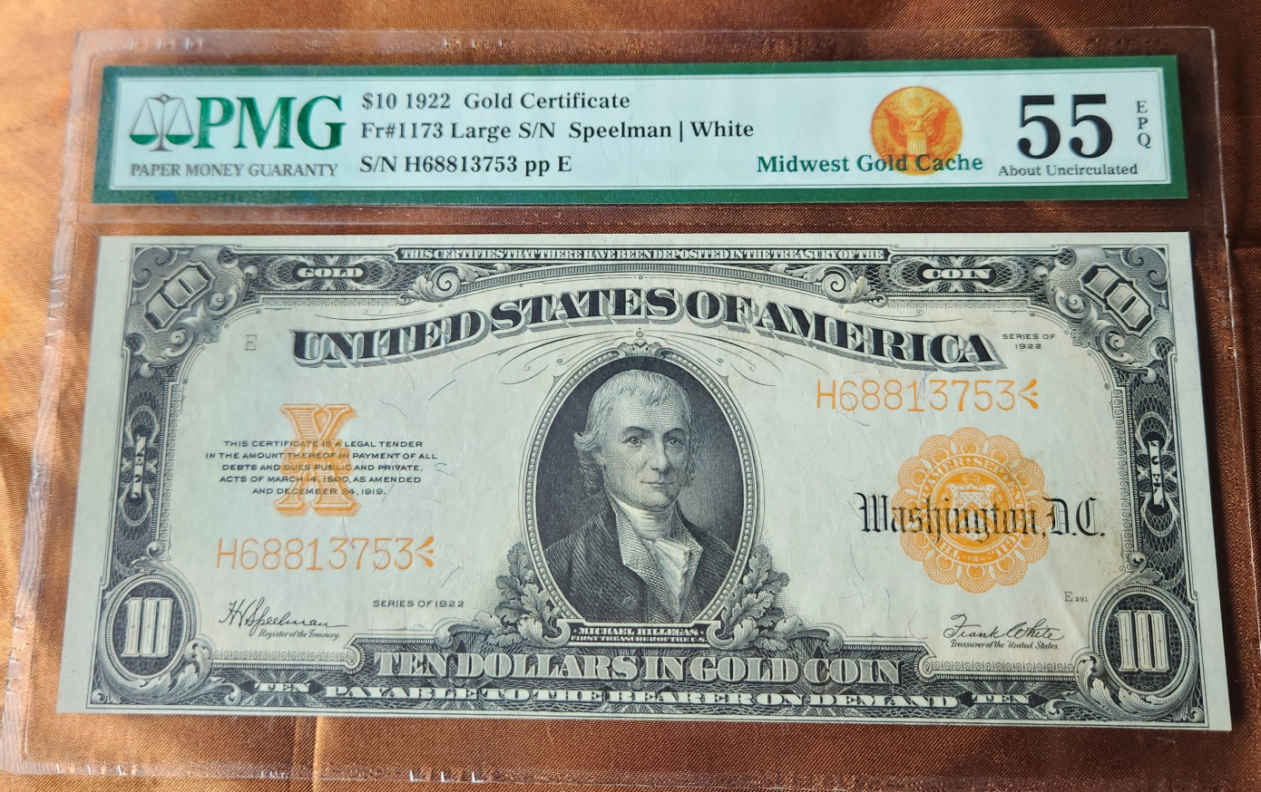 $10 1922 Gold Certificate