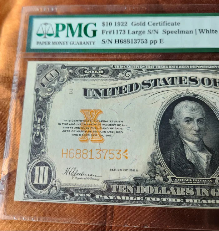 $10 1922 Gold Certificate image indicator(4)