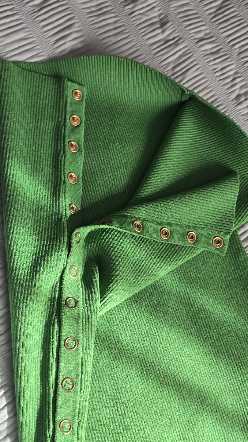 Mariano Green Ribbed Dress - Size M/M - photo 5
