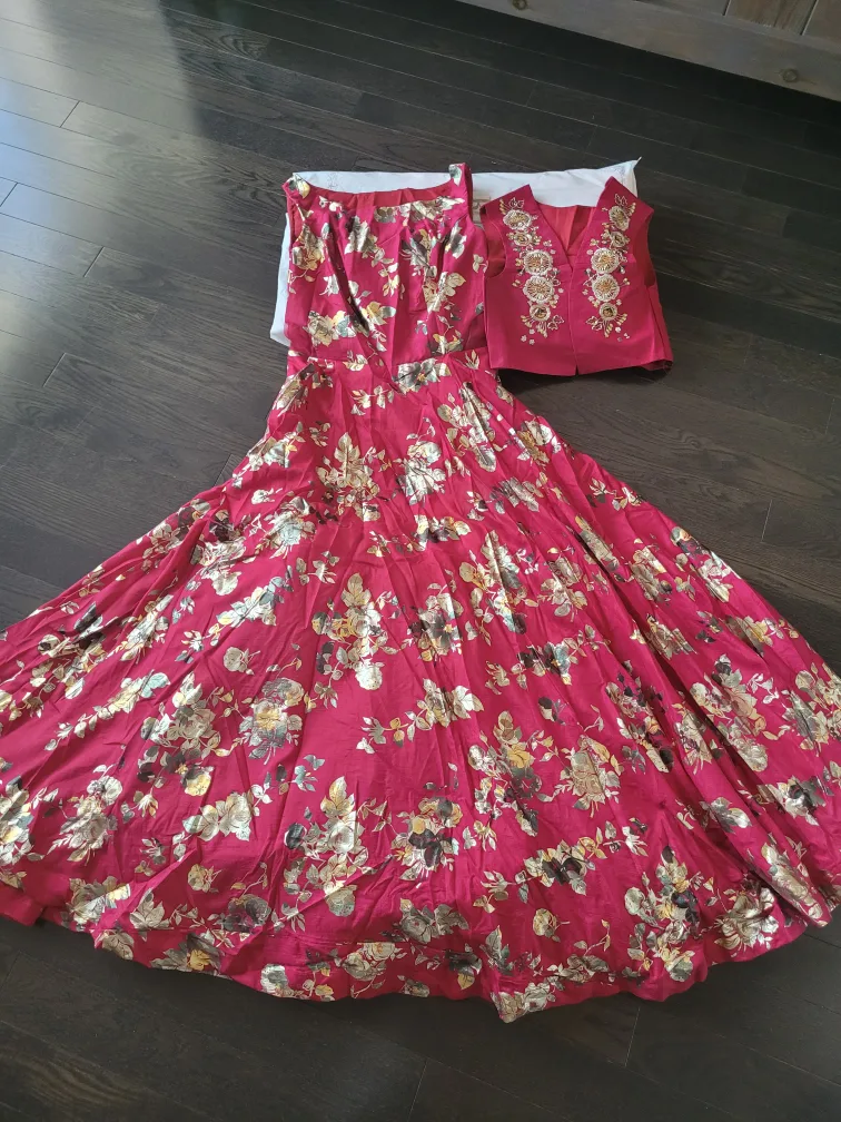 Floral Print Dress - Red image indicator(2)
